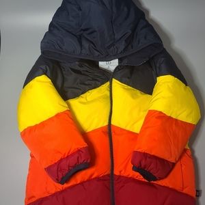 Toddler multicolored coat.
